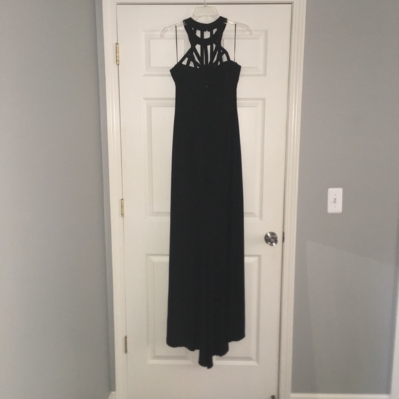 Cache’ Black Caged Evening Gown with Train - Picture 4 of 8